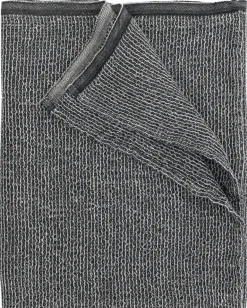TERVA kylpypyyhe, musta-pellava 65 x 130 cm